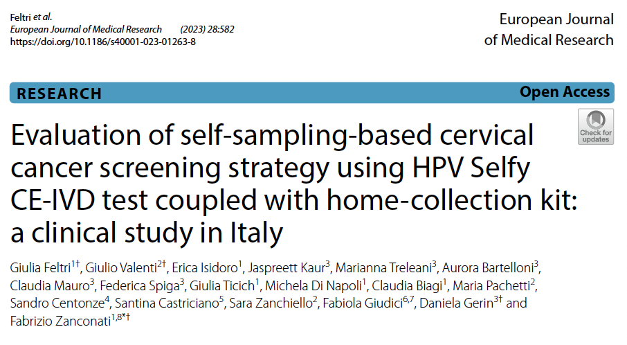 NEW CLINICAL STUDY ON HPV SELFY HAS BEEN PUBLISHED